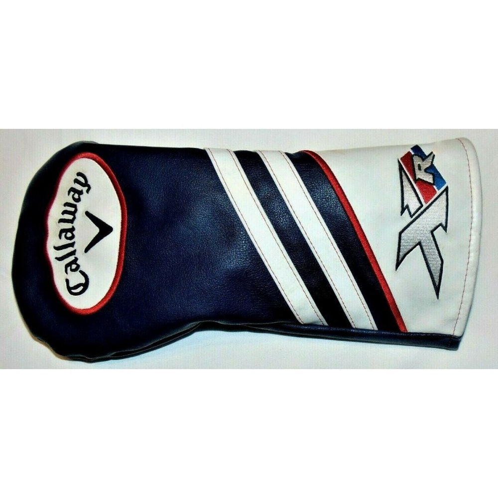 EUC CALLAWAY XR DRIVER HEAD COVER BLACK-BLUE-WHITE